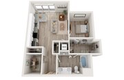 Plan B2 | 1 bedroom + den, 1 bathroom