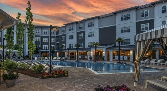 Shimmering resort-style pool