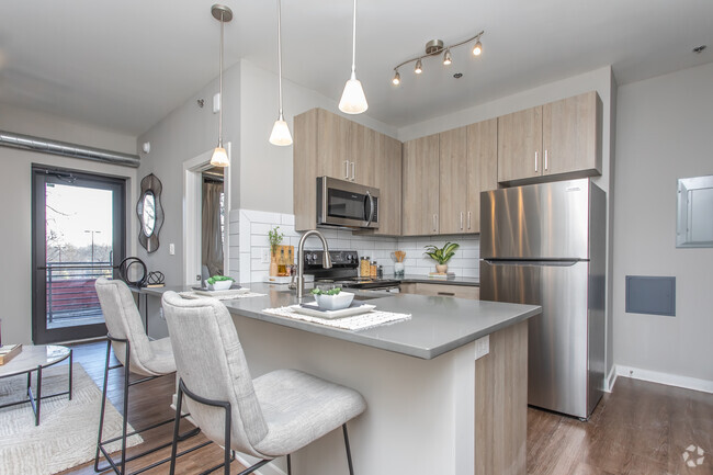 Beautiful Gray quartz counter tops - The Lofts at Twenty25