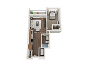 A6 Floor Plan - 3D