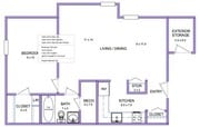 1BR/1BA