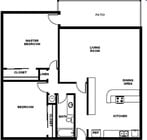 2BR/1BA