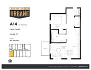 1 Bedroom Model A14 Floor Plan