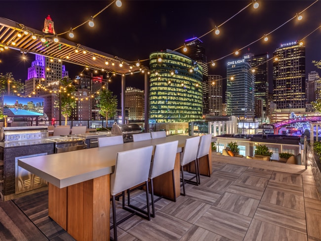 The Outdoor Grilling Stations at Two Light Luxury Apartments - Two Light Luxury Apartments