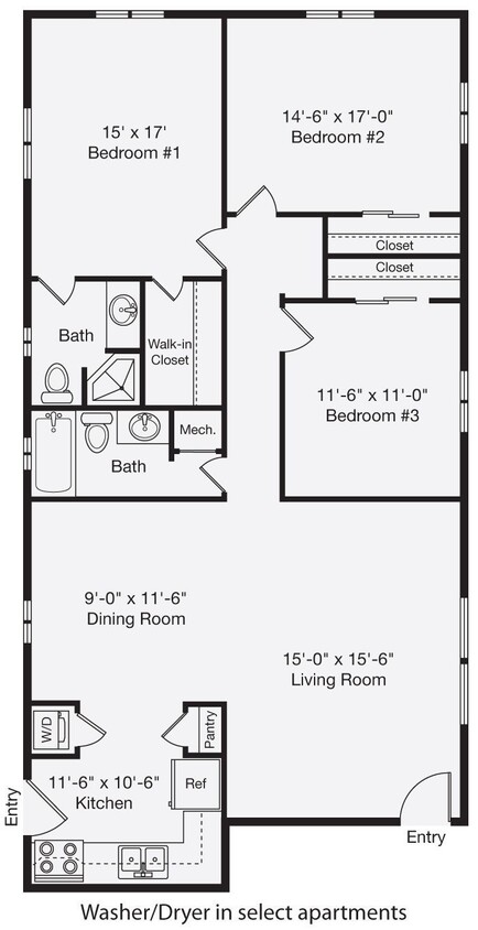 Floor Plan - 3 Bedroom A