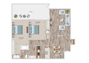 Two Bedroom with Patio