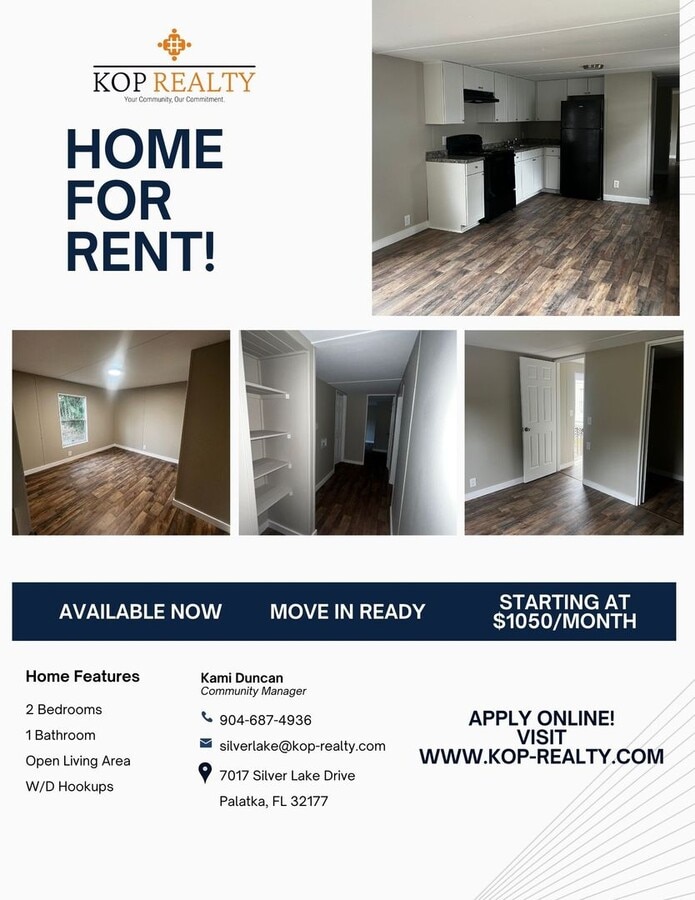 Newly Renovated 2/1 in Lake Front Community - Newly Renovated 2/1 in Lake Front Community Apartment Unit Lot 45