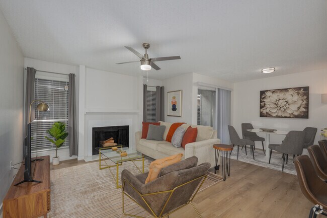 1BR, 1BA - 700SF - Living Room - PARKSIDE ARLINGTON