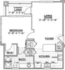 Plano de planta Prima-Carriage Apartamentos Trinity Club