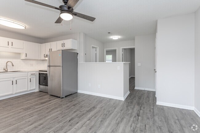 2BR, 1BA - 640SF 2B - Living Area - The Avery Apartments