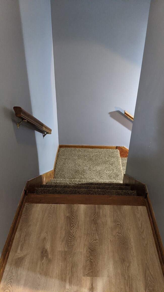 Staircase with new carpet - 113 Templeton Rd Unidad 8