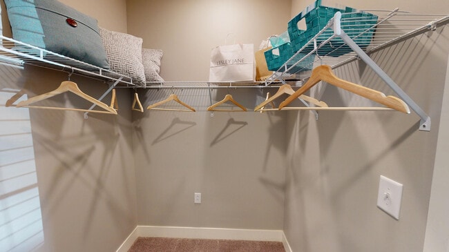 The one-bedroom Conner floor plan features a spacious walk-in closet.