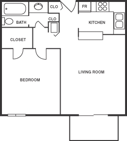 1BD/1BA - 1 Bedroom 1 Bath