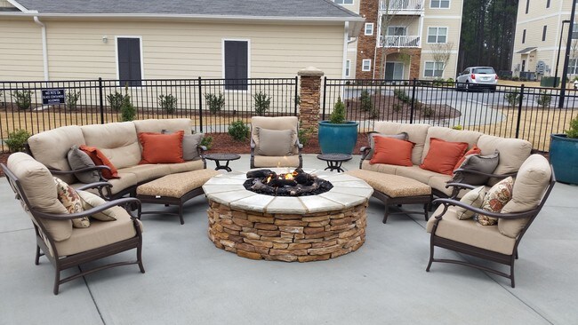 After a long day, unwind around the gas firepit