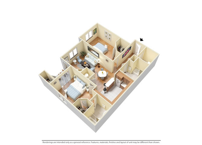 Floor Plan - 2x2 D