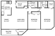 2BR/2BA