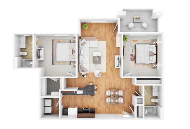 1.218 pies cuadrados - Grayhawk Apartments