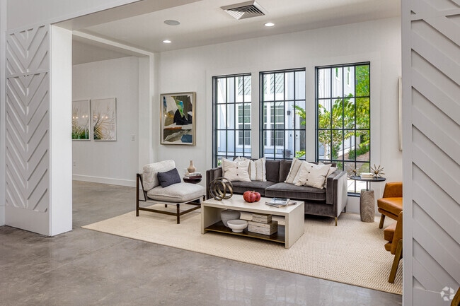 Amenities center sitting area.