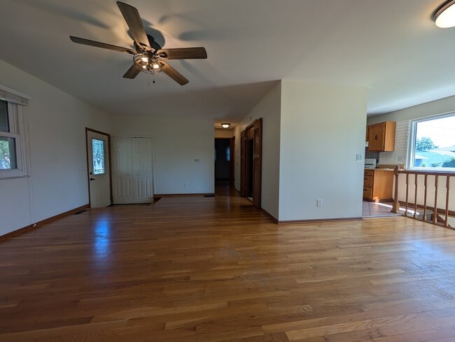 Living room and dining room