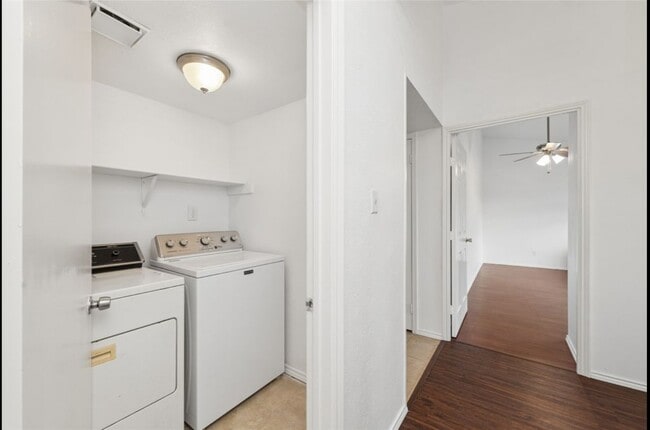 Laundry (washer & dryer included) located in the hallway - 543 Guadalupe Dr