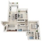 Floor Plan E | Riverwood Apartments | Apartments in Kenosha, WI