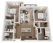 Floor Plan D1 | The Woodlands Apartments | Apartments in Menomonee Falls, WI
