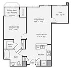 Rutherford Station - A2DBR - 1 Beds - 1 Baths - 881 Sq. ft.