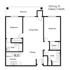 2 Bed 2 Bath | 1073 sqft
