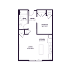 Oberon S3 One Bedroom Floor Plan