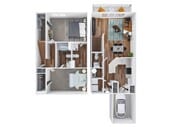 2 Bedroom | 2.5 Bath | 1120 SF | Attached Garage