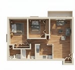 Tiberon 2x2 A B C D and E Floor Plan