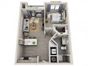 Floor plans are artist’s rendering. All dimensions are approximate. Actual product and specifications may vary in dimension or detail. Not all features are available in every apartment. Prices and availability are subject to change.