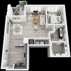 1x1 - 850 sq ft