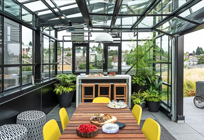 A plant lovers dream! Great space for entertaining guests and meeting up with your favorite neighbors. - Muir Apartments