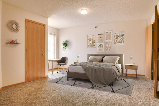 2BR, 2BA - F Bedroom - University Village Apartments