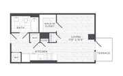 Sonnet - Studio - 1 Beds - 1 Baths - 423 Sq. ft.