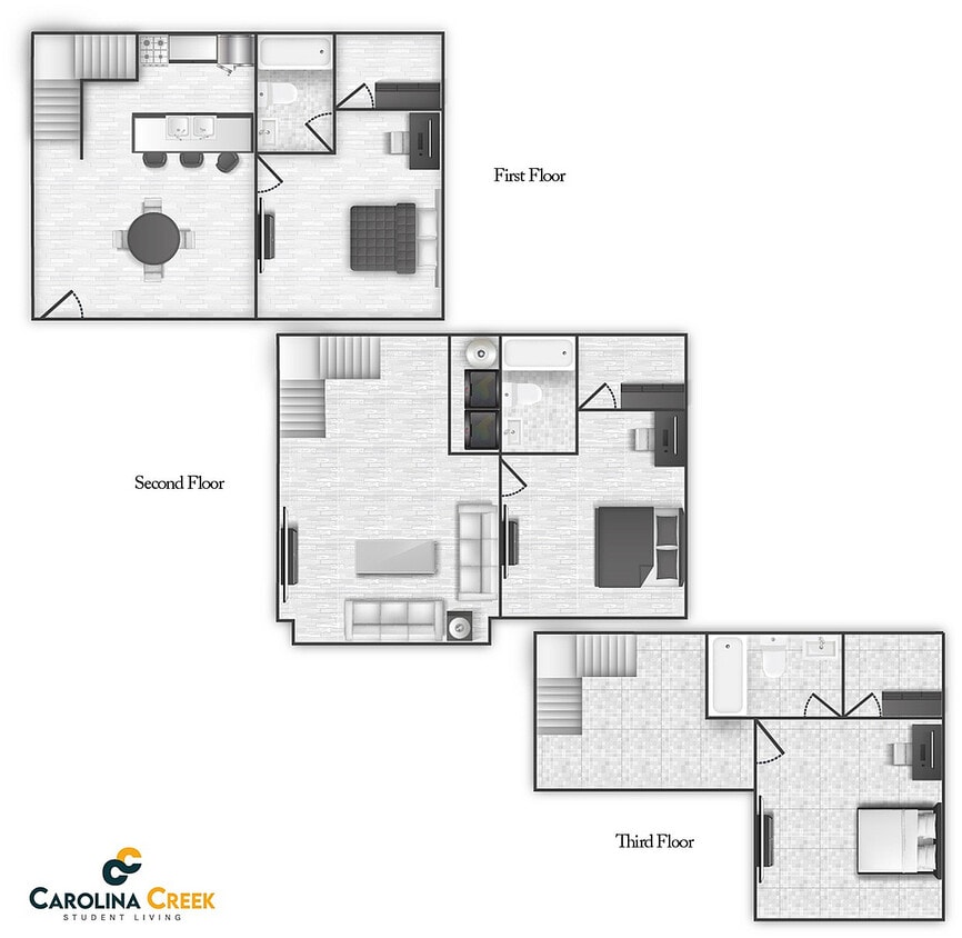 CAC Floor Plan Lux - 3BR/3BA - LUX