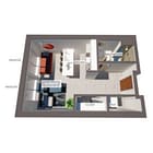 Studio/1Bath