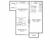 2BR/1BA