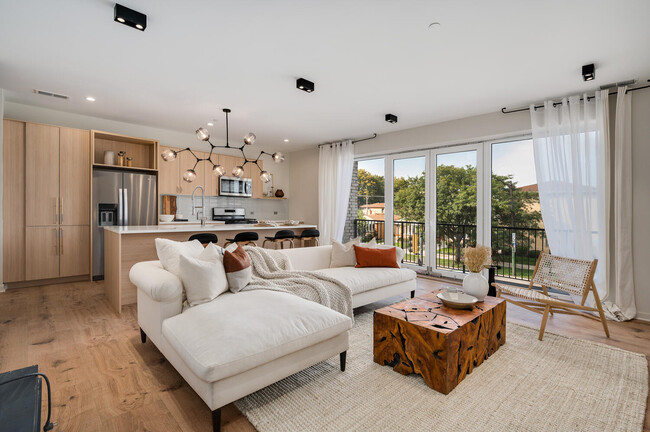 Kitchen and Living Room - The Grove Residences Rental