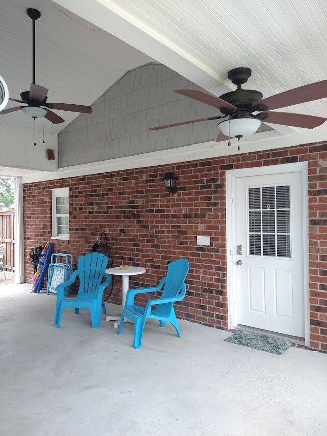 Covered private entrance in on porch - 229 Monterey Dr Unit B