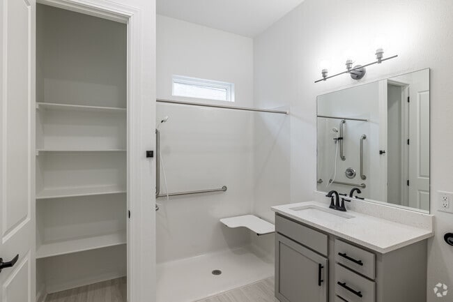 2BR, 2BA - 1,200SF - Primary Bathroom - The Cottages at the Manor