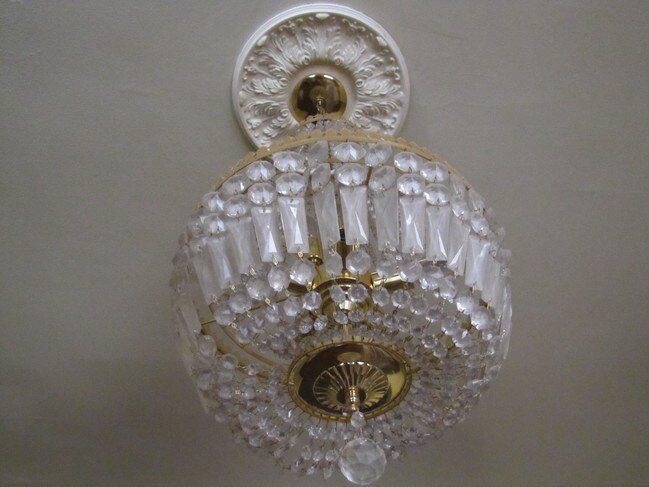 Chandelier in living room