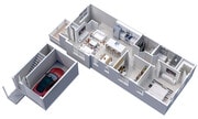 1 Bedroom w/Study