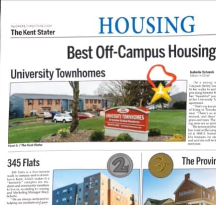 Ganador del premio Best of Kent Stater - UNIVERSITY TOWNHOMES in KENT