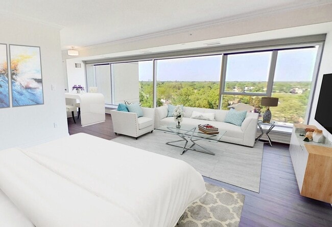 STUDIO WOOD FLOORS, 27 FT. OF FLOOR TO CEILING WINDOWS - 555 Luxury Apartments