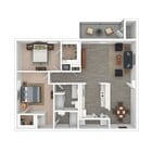 3D Furnished Floorplan - The Chadwick