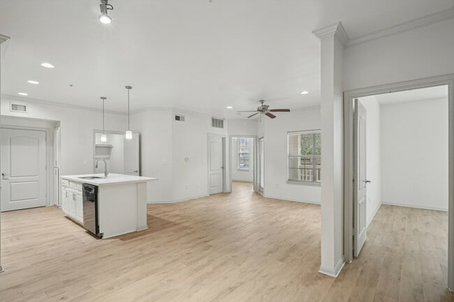 Large kitchen island and timeless backsplash