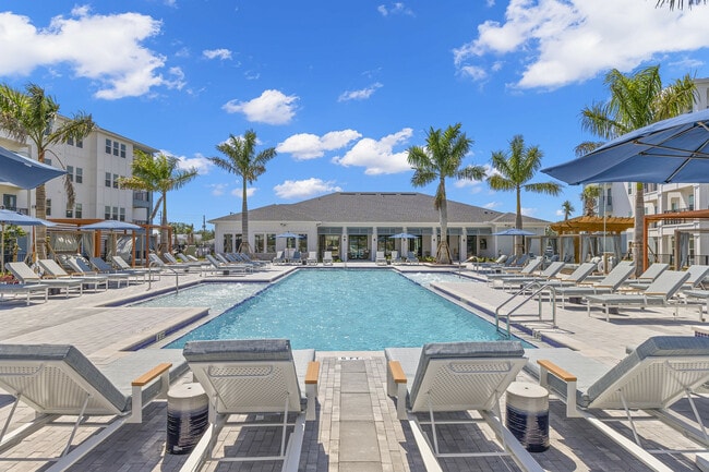 Tanning deck and heating swimming pool