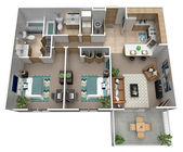B2: 2 Bed 2 Bath